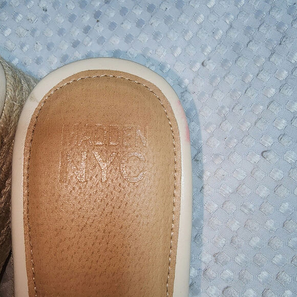 MADDEN NYC EUC WOMENS SZ 9 SLIPON CHAIN ESPADRILLES SANDALS - Picture 4 of 10
